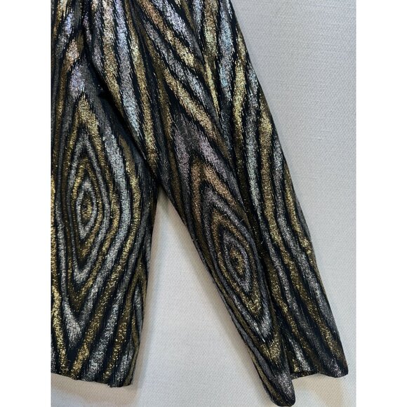 Vintage Pierre De Roche Open Front Blazer Jacket Womens Size 36 Multi Metallic - Picture 12 of 13